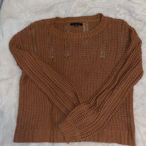 brown American eagle knit sweater size small